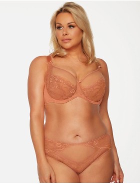 Бюстгальтер на большую грудь Bella Misteria APRICOT ILUSION soft MAXI, Цвет: персиковый, Размеры: 70L, изображение 4