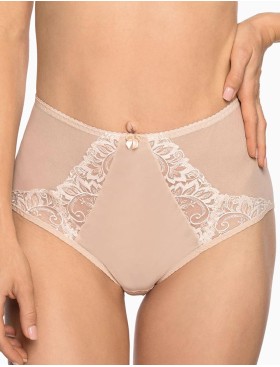 Высокие трусы слипы Bella Misteria SUBTLE TEMPTATION briefs FP2 BEIGE, Цвет: бежевый, Размеры: S