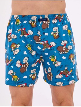 Свободные трусы шорты Cornette 001/011-14 CLASSIC голубой, Цвет: голубой, Размеры: L