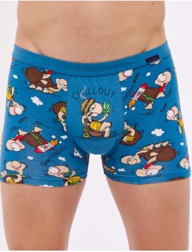 Трусы-боксеры Cornette TATTOO MINI 280-7 голубой, Цвет: голубой, Размеры: L