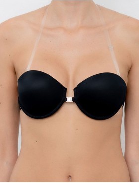 Бюстгальтер пуш-ап с силиконовой спинкой Lormar LYNETTE nero, Цвет: nero (черный), Размеры: 70B, изображение 4