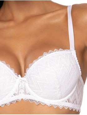 Бюстгальтер пуш-ап MAT ELIF M-3802-11 Bialy, Цвет: белый, Размеры: 70G, изображение 3