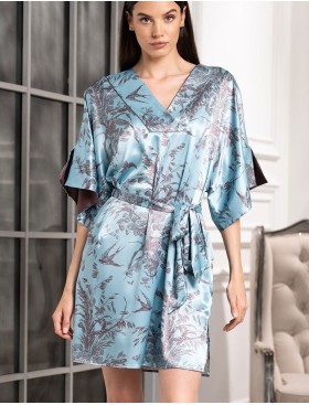 Короткая шелковая туника Mia-Amore PROSECCO 4227, Цвет: бирюзовый, Размеры: L/XL