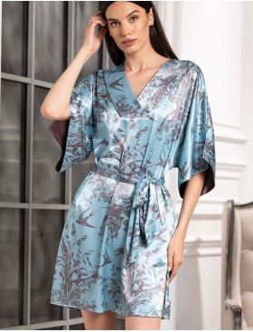 Короткая шелковая туника Mia-Amore PROSECCO 4227, Цвет: бирюзовый, Размеры: L/XL, изображение 4