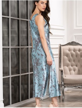 Сорочка длинная шелковая Mia-Amore PROSECCO 4228, Цвет: бирюзовый, Размеры: 3XL, изображение 2