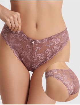 Кружевные трусы слипы Simona M 055 кофейно-розовый, Цвет: кофейно-розовый, Размеры: L