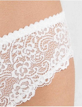 Кружевные трусы слипы Simona M 055 молоко, Цвет: молоко, Размеры: 2XL, изображение 2