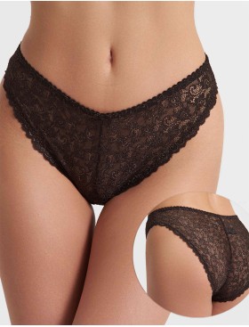 Кружевные трусы слипы Simona M 055 шоколад, Цвет: шоколад, Размеры: XL