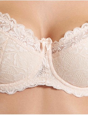 Бюстгальтер балконет Simona M 608/05 жасмин, Цвет: жасмин, Размеры: 80C, изображение 3