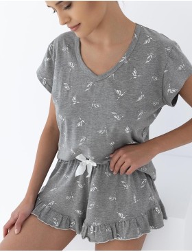 Легкая пижама из хлопка Sensis CECILY, Цвет: серый, Размеры: M, изображение 2