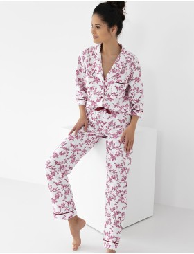 Пижама с цветочным принтом Sensis ROSALINE, Цвет: розовый, Размеры: M, изображение 2