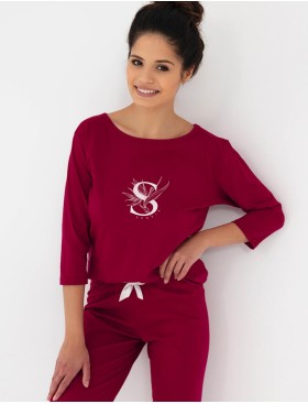 Хлопковая пижама Sensis SARAH, Цвет: малиновый, Размеры: M