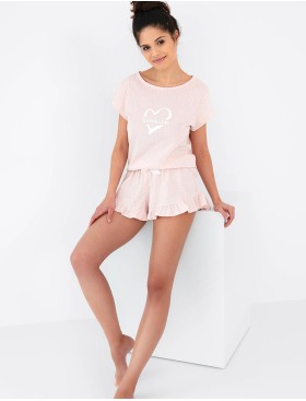 Пижама с шортами Sensis SUPER GIRL, Цвет: розовый, Размеры: M, изображение 2