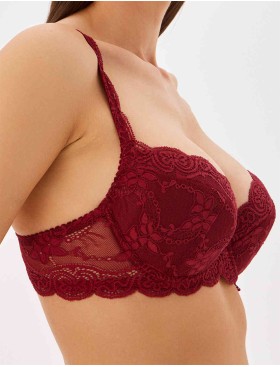 Бюстгальтер балконет пуш-ап VOVA SNEJANNA V54032 байкинг красный, Цвет: байкинг красный, Размеры: 80C, изображение 3
