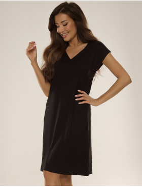 Сорочка женская De Lafense 693 FREYA черный, Цвет: черный, Размеры: M