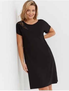 Сорочка с короткими рукавами De Lafense 737 VELAR черный, Цвет: черный, Размеры: M