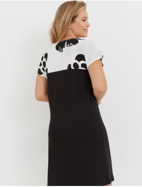 Сорочка женская De Lafense 742 ELLE, Цвет: экрю/черный, Размеры: M, изображение 2