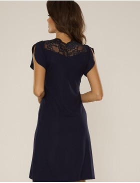 Ночная сорочка De Lafense 754 LILIAN темно-синий, Цвет: темно-синий, Размеры: M, изображение 2