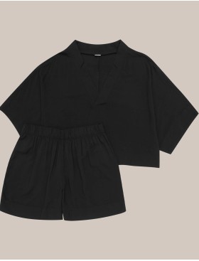 Черная пижама с шортами Esotiq 42047 JOYA, Цвет: черный, Размеры: L, изображение 6