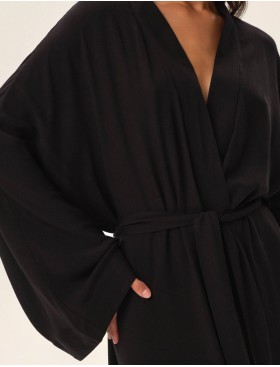 Халат-кимоно с широкими рукавами Esotiq 42049 JOYA черный, Цвет: черный, Размеры: M, изображение 4