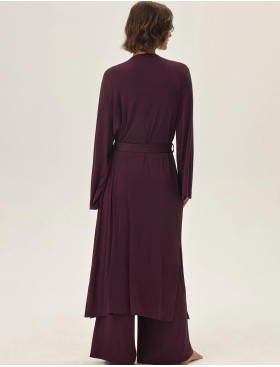 Длинный халат Esotiq 42063 JULIETTE сливовый, Цвет: сливовый, Размеры: M, изображение 2