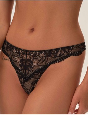 Кружевные стринги Esotiq OUTLINE 41789 черный, Цвет: черный, Размеры: M, изображение 3