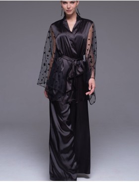 Шелковый комплект тройка Mia-Amore ANDROMEDA 4306 черный, Цвет: черный, Размеры: 2XL, изображение 4