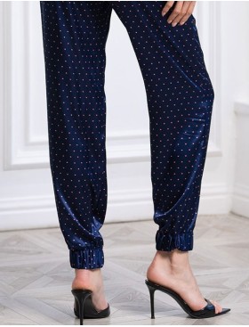 Шелковый домашний костюм Mia-Amore ETRO 3524, Цвет: темно-синий, Размеры: S, изображение 5