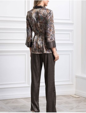 Пижама из натурального шёлка Mia-Amore GINA 3784, Цвет: мульти, Размеры: M, изображение 2