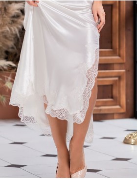 Длинная сорочка из шёлка Mia-Amore ISABELLA 3184 молочный, Цвет: молочный, Размеры: S, изображение 2