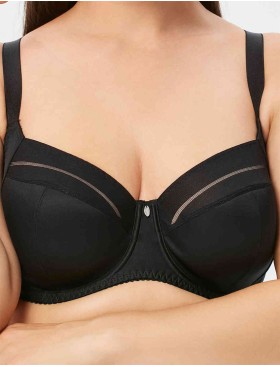 Бюстгальтер-минимайзер мягкий с подкроем Milavitsa 107630 черный с нюдом, Цвет: черный с нюдом, Размеры: 75H