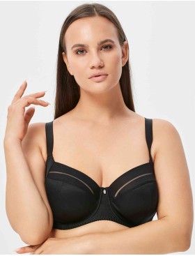 Бюстгальтер-минимайзер мягкий с подкроем Milavitsa 107630 черный с нюдом, Цвет: черный с нюдом, Размеры: 75H, изображение 5