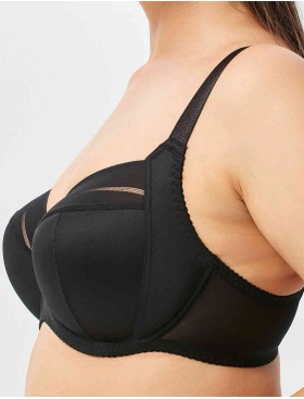 Бюстгальтер-минимайзер мягкий с подкроем Milavitsa 107630 черный с нюдом, Цвет: черный с нюдом, Размеры: 75H, изображение 2