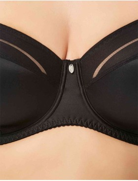 Бюстгальтер-минимайзер мягкий с подкроем Milavitsa 107630 черный с нюдом, Цвет: черный с нюдом, Размеры: 75H, изображение 4