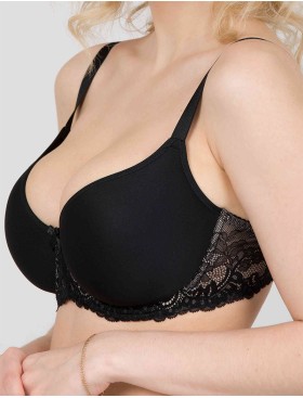 Бюстгальтер спейсер Milavitsa 119142 черный с нюдом, Цвет: черный с нюдом, Размеры: 90B, изображение 3