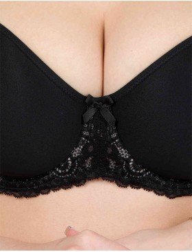 Бюстгальтер спейсер Milavitsa 119142 черный с нюдом, Цвет: черный с нюдом, Размеры: 90B, изображение 4