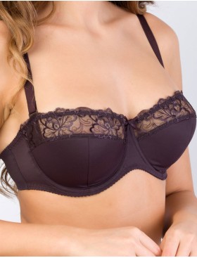 Бюстгальтер балконет Milavitsa 127510 эспрессо, Цвет: эспрессо, Размеры: 80C