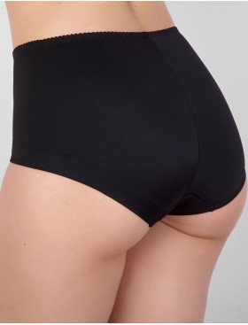 Высокие трусы слипы Milavitsa 260550 черный, Цвет: черный, Размеры: XL, изображение 2