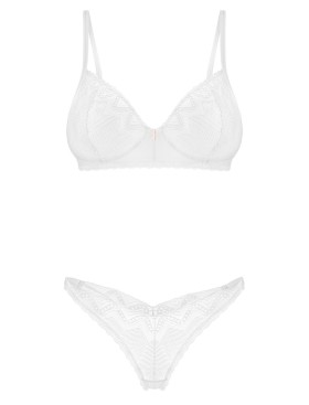 Соблазнительный комплект Obsessive ALISSIUM SET, Цвет: белый, Размеры: XL/2XL, изображение 3