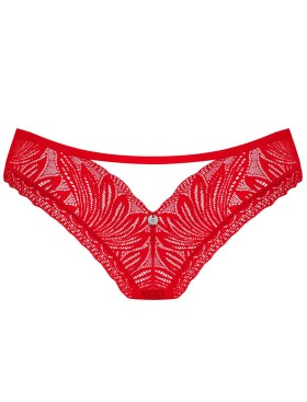 Кружевные трусики Obsessive CHILISA PANTIES, Цвет: красный, Размеры: XL/2XL, изображение 5