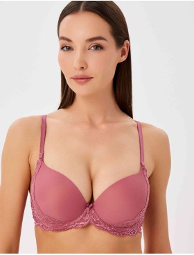 Бюстгальтер пуш-ап VOVA LAURA V32534 розовый рубин, Цвет: розовый рубин, Размеры: 75E, изображение 6