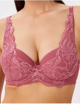 Бюстгальтер балконет пуш-ап VOVA LAURA V32536 розовый рубин, Цвет: розовый рубин, Размеры: 90D