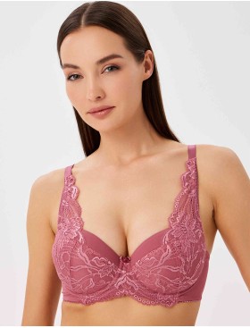 Бюстгальтер балконет пуш-ап VOVA LAURA V32536 розовый рубин, Цвет: розовый рубин, Размеры: 90D, изображение 6