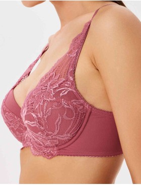 Бюстгальтер балконет пуш-ап VOVA LAURA V32536 розовый рубин, Цвет: розовый рубин, Размеры: 90D, изображение 3