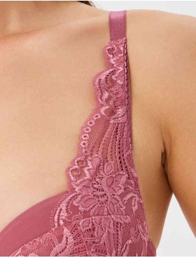 Бюстгальтер балконет пуш-ап VOVA LAURA V32536 розовый рубин, Цвет: розовый рубин, Размеры: 90D, изображение 5