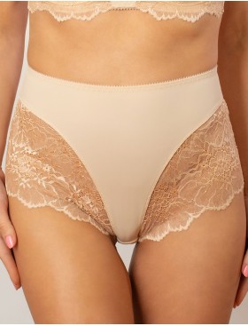 Высокие трусы с кружевом Valmira 29371/M бежевый, Цвет: бежевый, Размеры: M