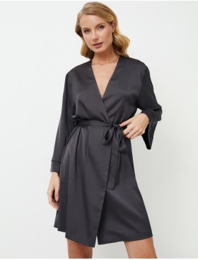 Халат с запахом Aruelle AURORA, Цвет: графит, Размеры: S