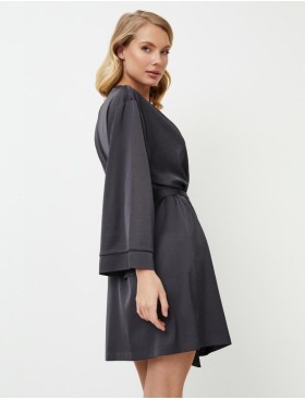 Халат с запахом Aruelle AURORA, Цвет: графит, Размеры: S, изображение 2