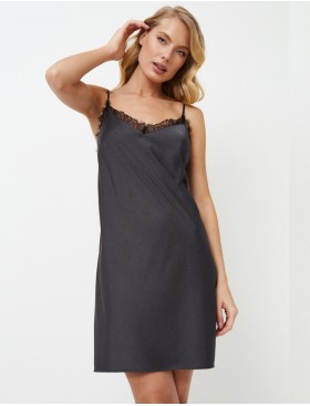 Сорочка на тонких бретелях Aruelle AURORA, Цвет: графит, Размеры: M