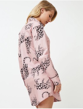 Домашняя рубашка Aruelle BRENDA, Цвет: пыльная роза/черный, Размеры: XS, изображение 2